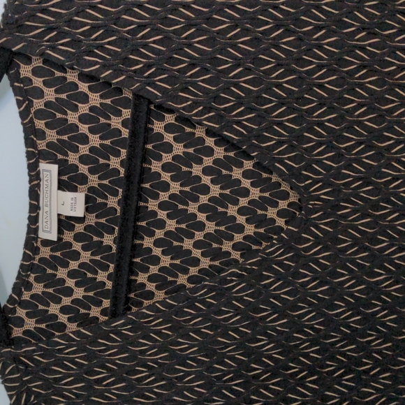Dana Buchman Size L Black and Gold Aline Top - Picture 2 of 4